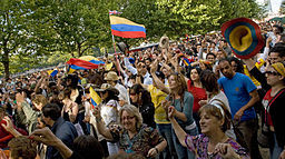 Colombians celebrating Independence Day in the UK